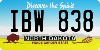 ND license plate IBW838