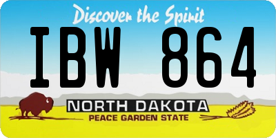 ND license plate IBW864