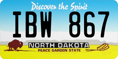 ND license plate IBW867