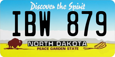 ND license plate IBW879