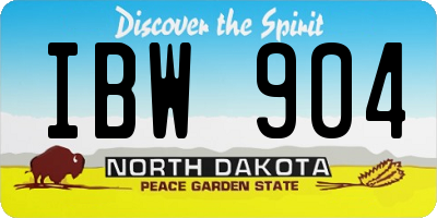ND license plate IBW904