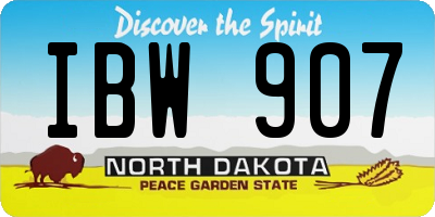 ND license plate IBW907
