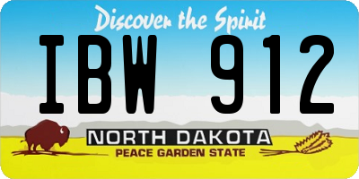 ND license plate IBW912