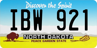 ND license plate IBW921
