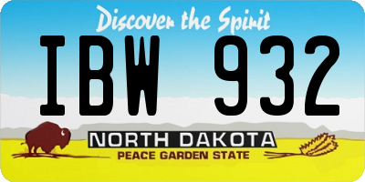 ND license plate IBW932