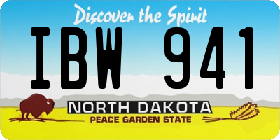 ND license plate IBW941