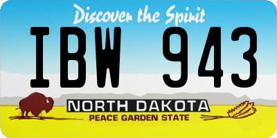 ND license plate IBW943