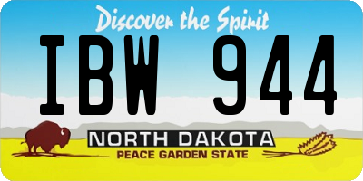ND license plate IBW944