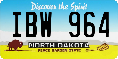 ND license plate IBW964