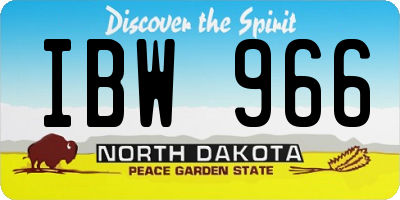 ND license plate IBW966