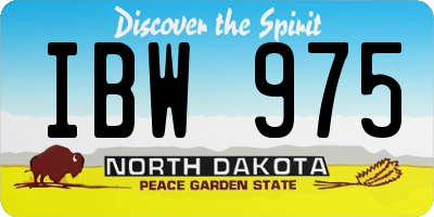 ND license plate IBW975