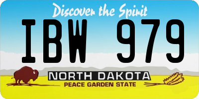 ND license plate IBW979