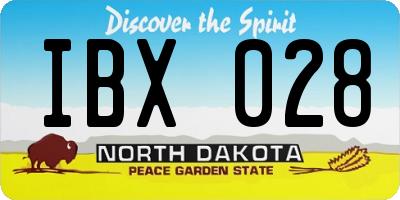 ND license plate IBX028