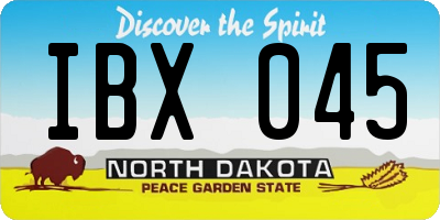 ND license plate IBX045