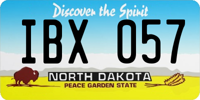 ND license plate IBX057