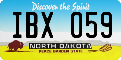 ND license plate IBX059