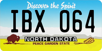 ND license plate IBX064