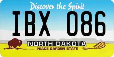 ND license plate IBX086