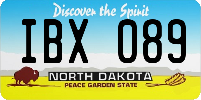 ND license plate IBX089