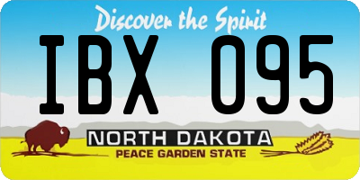 ND license plate IBX095