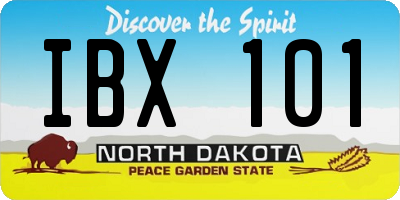 ND license plate IBX101