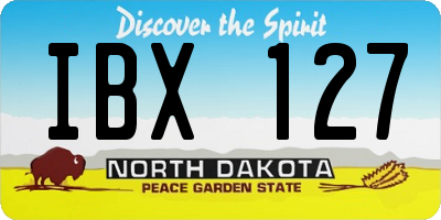 ND license plate IBX127