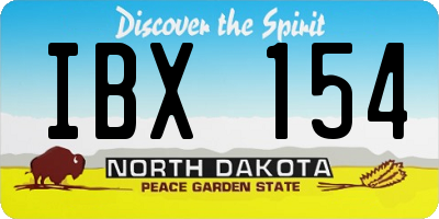 ND license plate IBX154