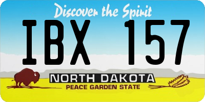 ND license plate IBX157