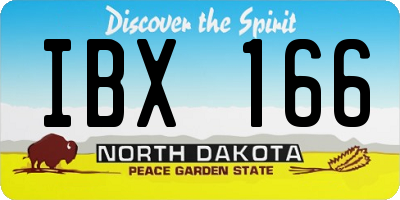 ND license plate IBX166