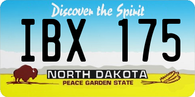 ND license plate IBX175
