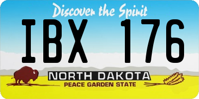 ND license plate IBX176