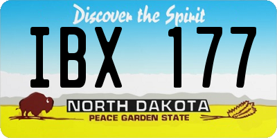ND license plate IBX177