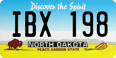 ND license plate IBX198