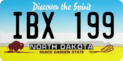 ND license plate IBX199