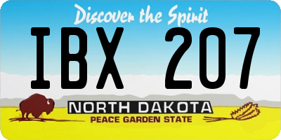 ND license plate IBX207