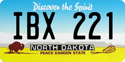 ND license plate IBX221