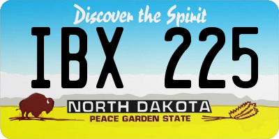 ND license plate IBX225
