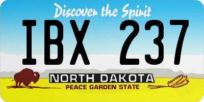 ND license plate IBX237
