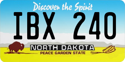 ND license plate IBX240