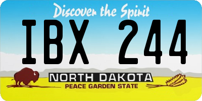 ND license plate IBX244