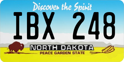 ND license plate IBX248