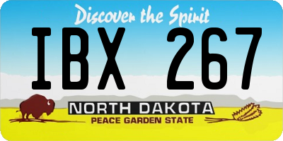 ND license plate IBX267