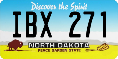 ND license plate IBX271