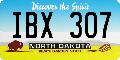 ND license plate IBX307