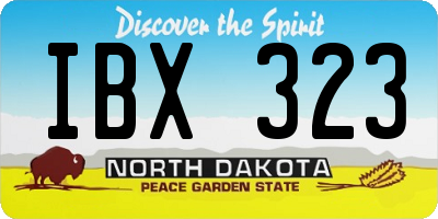 ND license plate IBX323