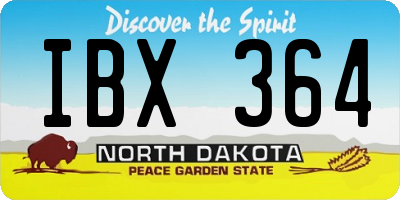 ND license plate IBX364