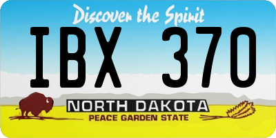 ND license plate IBX370