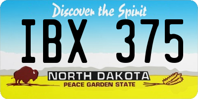 ND license plate IBX375