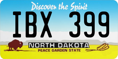 ND license plate IBX399