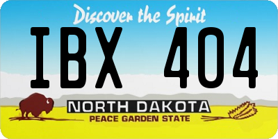 ND license plate IBX404